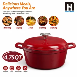 Enameled Cast Iron Dutch Oven With Lid