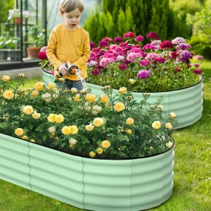 2-Pack Steel Raised Garden Bed