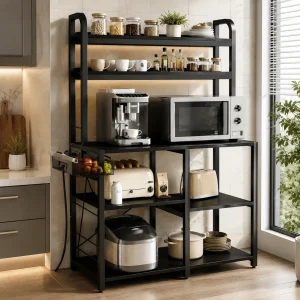 6 Tier Baker Rack with Power Outlet