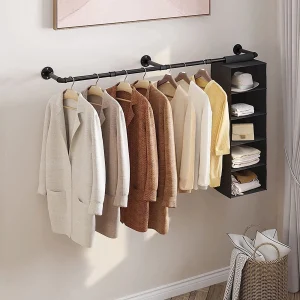 Wall Mounted Metal Clothes Rack