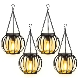 4 Pack Outdoor Solar Lanterns