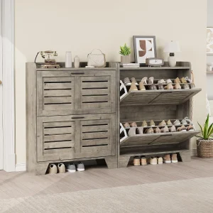 Tilt-Down Shoe Cabinet